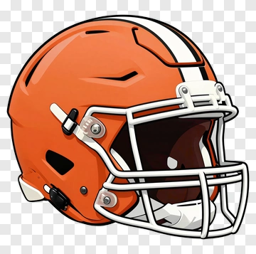 Orange Football Helmet PNG