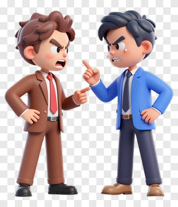 Cartoon Businessmen Arguing PNG