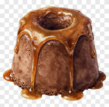 Chocolate Bundt Cake With Caramel Drizzle PNG
