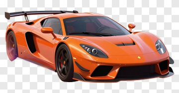 Orange Sports Car PNG