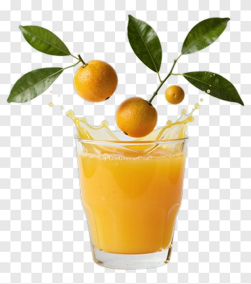 Fresh Orange Juice With Citrus Fruits PNG