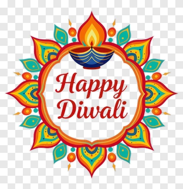 Happy Diwali Decorative Design PNG