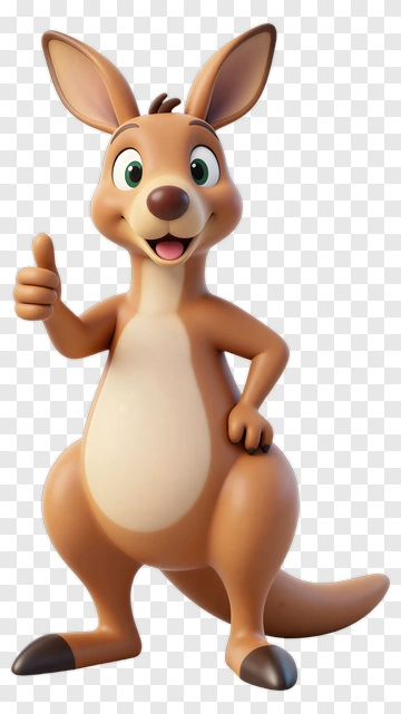 Cartoon Kangaroo Giving A Thumbs Up PNG