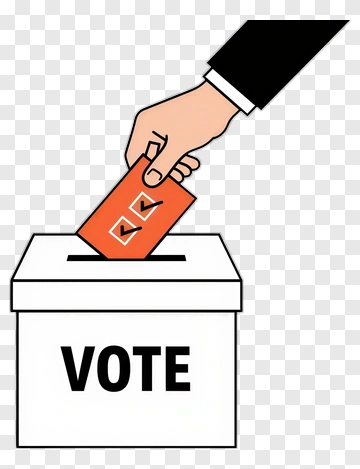 Hand Inserting A Vote Ballot Into A Ballot Box PNG
