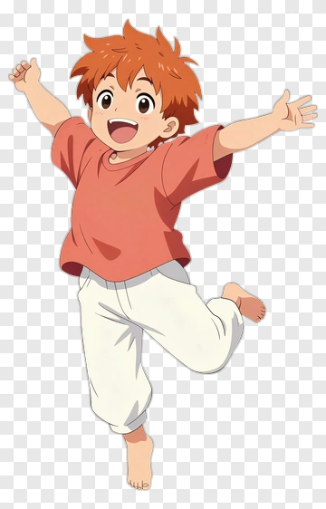 Happy Child Running PNG