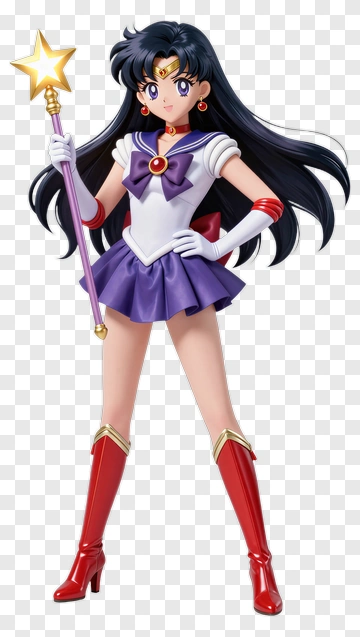 Sailor Mars With Magical Staff PNG