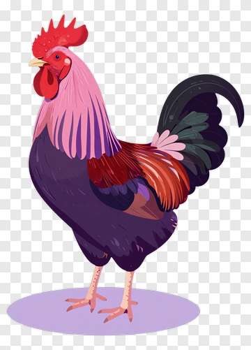 Colorful Rooster PNG