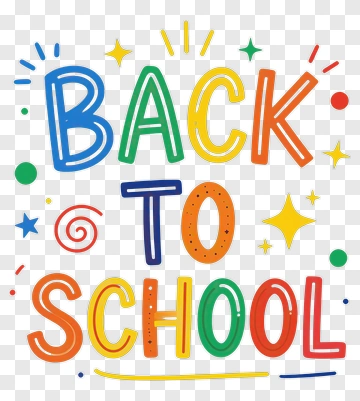 Back To School Text Design PNG