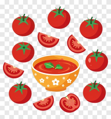 Tomato Soup With Fresh Tomatoes PNG