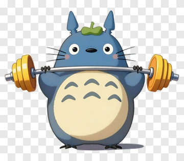 Totoro Lifting Weights PNG