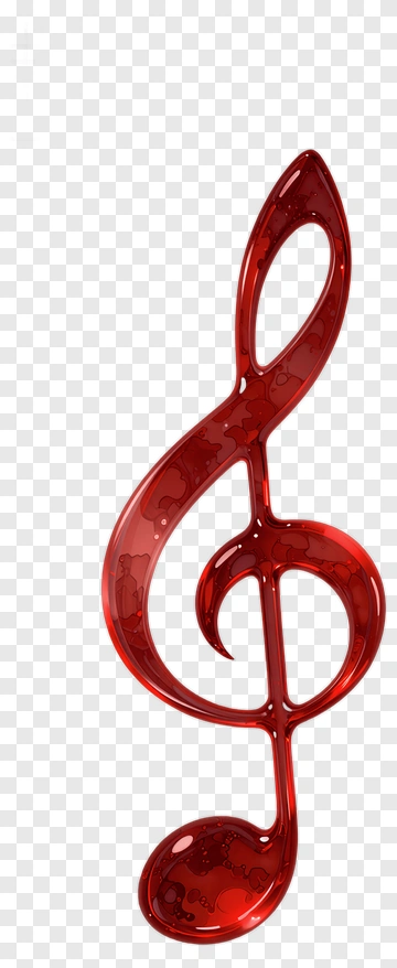 Red Musical Clef Symbol PNG