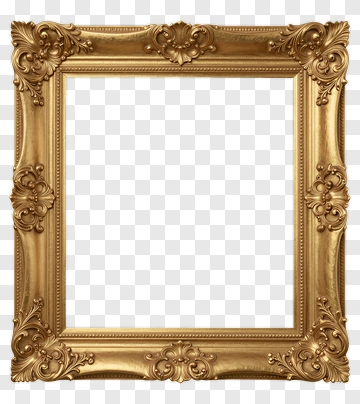 Vintage Gold Picture Frame PNG