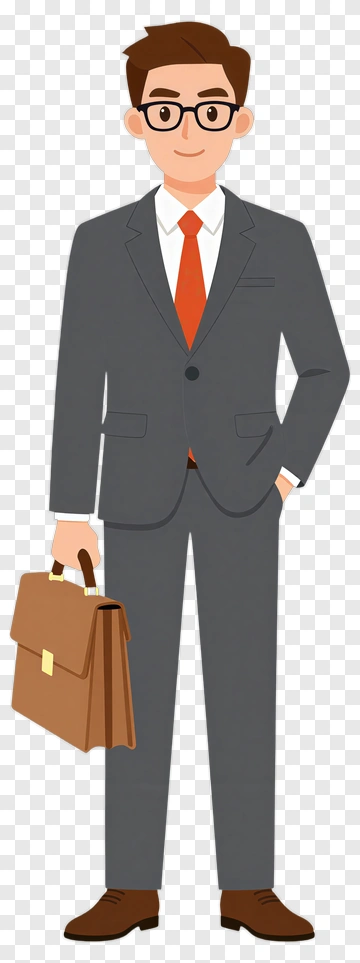 Businessman Holding A Briefcase PNG