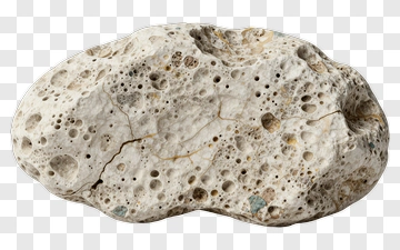 Textured White Rock PNG