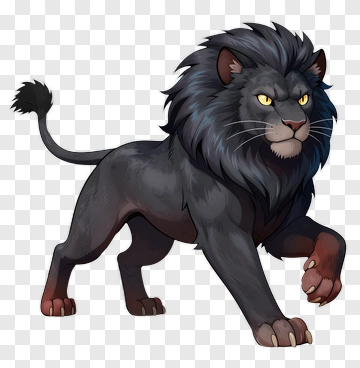 Cartoon Lion Walking PNG
