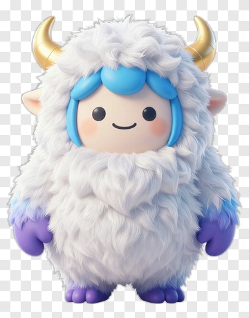 Cute Cartoon Yeti Character PNG