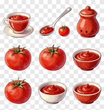 Tomato Products And Ingredients PNG