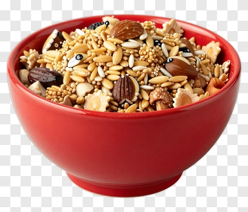 Bowl Of Mixed Nuts And Seeds PNG