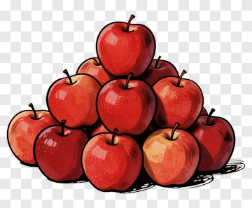 Pyramid Of Red Apples PNG