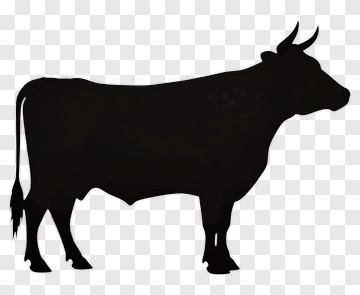 Silhouette Cow PNG