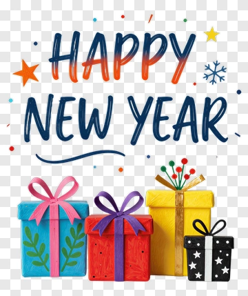 Happy New Year Gifts PNG