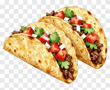 Taco With Beef And Vegetables PNG