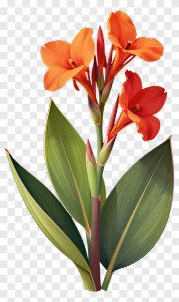 Colorful Canna Lily Flower PNG