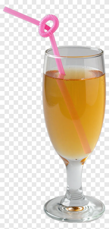 Glass Of Beverage With Pink Straw PNG