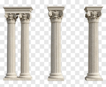 Three Classical Columns PNG