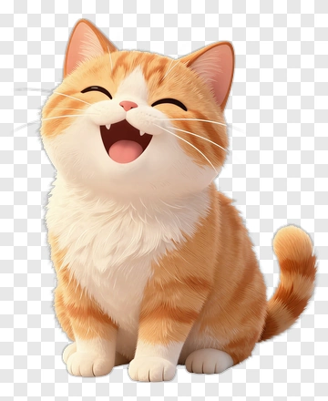 Happy Cartoon Cat PNG