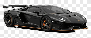 Black Sports Car With Orange Accents PNG