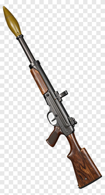 Rocket Launcher With Wooden Grip PNG