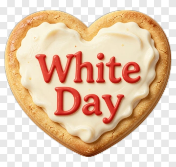 Heart-Shaped Cookie For White Day PNG