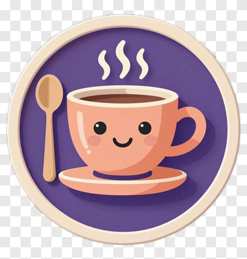 Cartoon Coffee Cup With A Smiling Face PNG