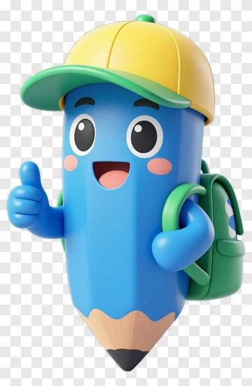 Cartoon Pencil Character Giving A Thumbs Up PNG