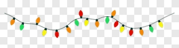 Colorful String Of Holiday Lights PNG