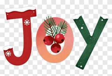Joyful Christmas Decoration PNG