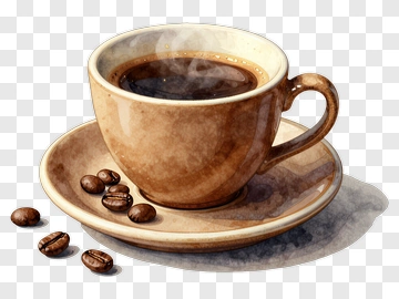 Coffee Cup With Beans PNG