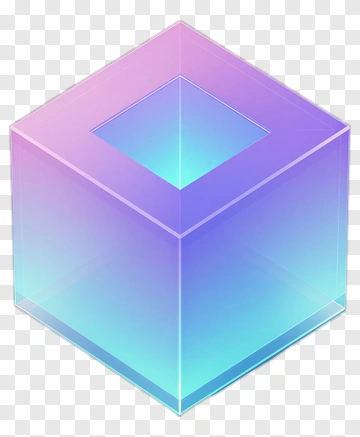 Gradient Cube PNG