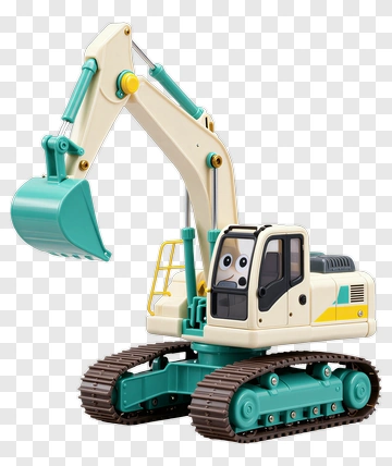 Cartoon Excavator Toy PNG