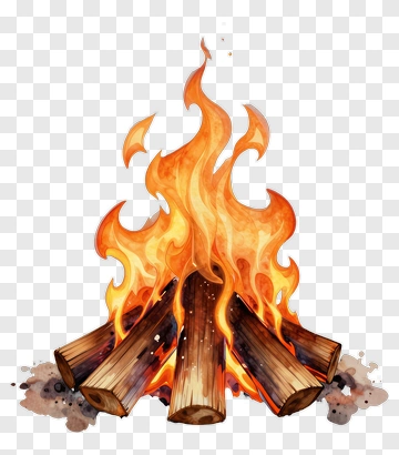 Campfire With Flames PNG