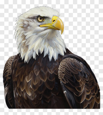 Realistic Bald Eagle Portrait PNG