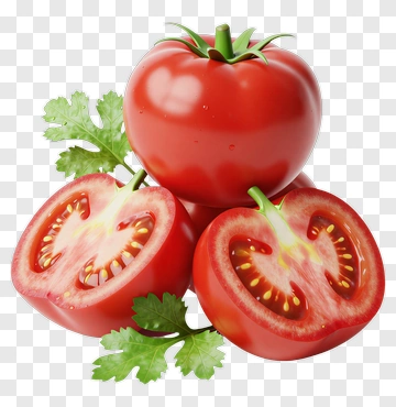 Fresh Tomatoes With Green Leaves PNG