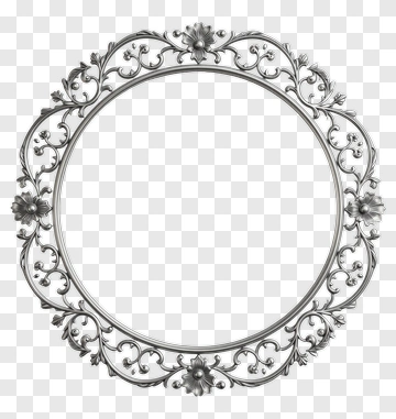 Ornate Silver Frame PNG