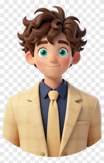 Cartoon Boy In A Suit PNG