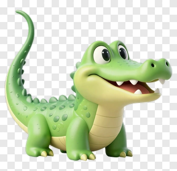 Cartoon Alligator With A Big Smile PNG
