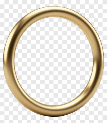 Gold Circular Frame PNG