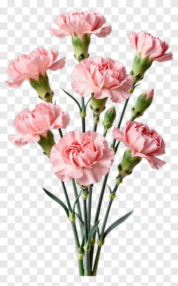 Pink Carnations Bouquet PNG