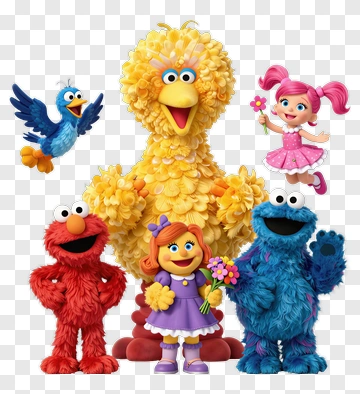 Sesame Street Characters Group PNG