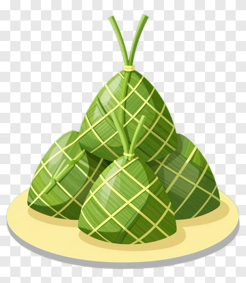 Traditional Rice Dumplings On A Plate PNG